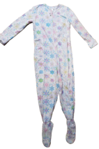 Women&#39;s Winter Snow FLEECE Footed Pajamas PJ Christmas Holiday Zip Mediu... - £27.28 GBP