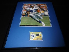 Emmitt Smith 16x20 Framed Game Used Jersey &amp; Photo Display Cowboys - £62.31 GBP