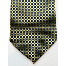 Rene Chagal Men&#39;s Handmade Necktie Tie Myung Ju Silk Navy Blue Tan 59x4&quot; - £9.93 GBP