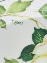 Vtg Brunelli Serving Bowl Tiffany Italy Magnolia Flower Pierced Lattice Rim Dish - £82.17 GBP