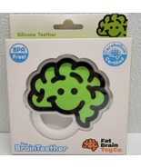 Fat Brain Toy Co. Green The Brain Teether Baby Teething Toy BPA Free - New! - $7.71