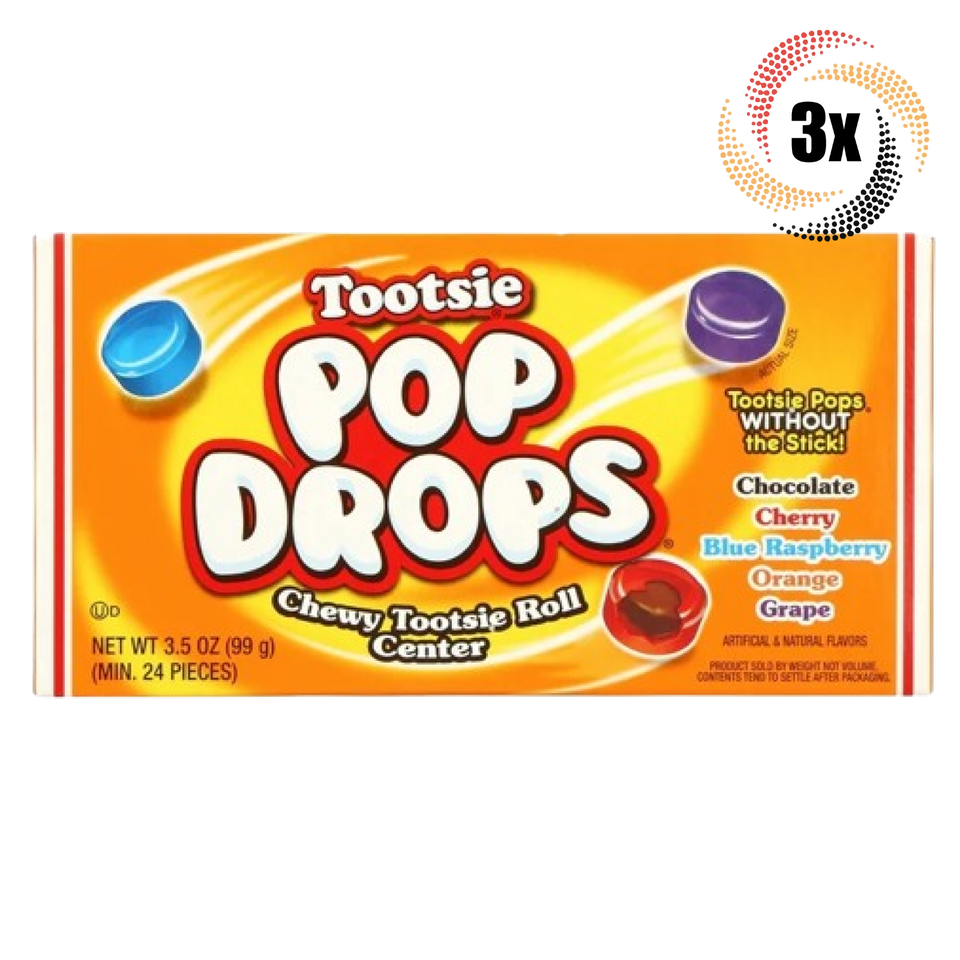 3x Packs | Tootsie Assorted Flavor Pop Drops Chewy Tootsie Roll Center | 3.5oz - $13.88