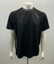 Dodge Men&#39;s Athletic Shirt Size Large Black Red Short Sleeve Polyester  - £9.44 GBP
