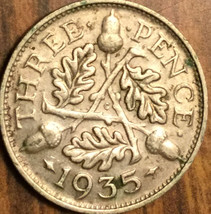 1935 Uk Gb Great Britain Silver Threepence Coin - £2.12 GBP
