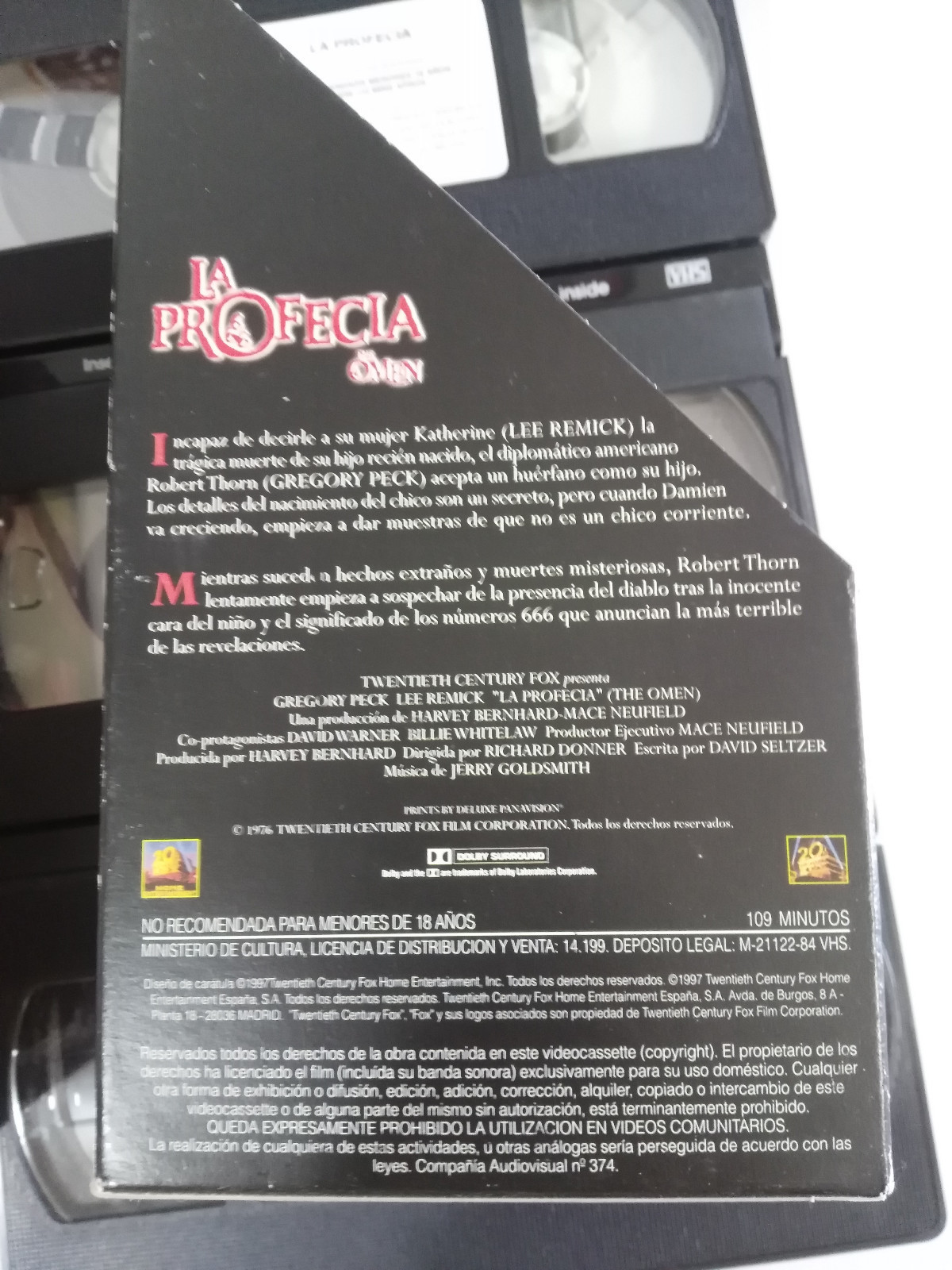 La Prophecy 666 The Omen La Trilogia 3 X VHS Horror Edizione 20 Anniversario T2 Item image 7