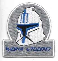 Star Wars The Force Awakens Movie Captain Rex Helmet Embroidered Patch U... - £6.17 GBP