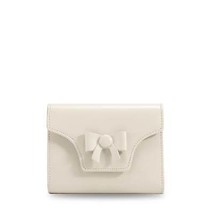 Elegant Minimalist Womens Leather Wallet 8 Card Slots Bowknot Charm - £37.88 GBP