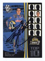 Autographed Kyle Busch 2007 Press Pass Racing Chase For The Nextel Cup Top 10 Si - $40.50