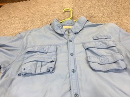 Rugged Earth Outfitters Light Blue Shirt Large Vented Pockets Outdoors F... - $7.92