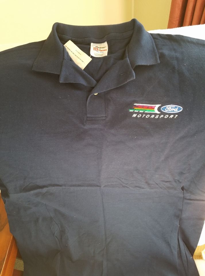 Ford Motorsport logo on a Dark blue Large Golf Shirt - $18.00