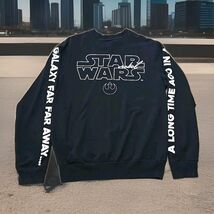 Star Wars Crewneck Sweatshirt Mens Size Small Black Movie Series - $15.59