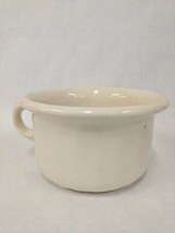 Antique Large Stoneware Soup Crock Pot w/HANDLE Majolica Finish Primitive - £21.33 GBP