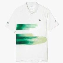 Lacoste Sport X Novak Djokovic Homme Imprimé Extensible Polo DH0853 Blan... - £37.20 GBP