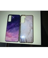 For Samsung Galaxy S21+ Pattern Gradient Glass Shockproof  Two Case Covers - $16.13 CAD
