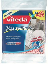 Vileda dish cloth -XL PACK of 6  - Made in Germany-FREE SHIPPING - £17.40 GBP