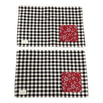 Park Designs Grillin Chillin Set of 2 Placemats Red Black Check Country ... - £14.90 GBP