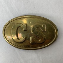 CIVIL WAR CONFEDERATE CS BELT PLATE Belt BUCKLE- Reproduction, Reenactin... - £100.41 GBP