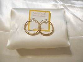 Hint of Gold 14k Gold-Plated Brass Hoop Earrings Y455 $50 - £12.49 GBP