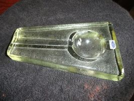 Comoy's Clear Heavy Glass Cigar Ashtray Italy image 3