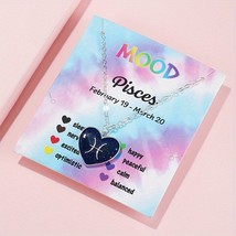Pisces Zodiac Sign  Pisces Constellation Necklace Mood Necklace Astrology Heart - £6.87 GBP