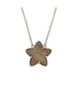 Van Cleef &amp; Arpels Lucky Star Grey Mother Of Pearl Gold Necklace - $2,700.00