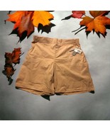 Soft Surroundings 2X Womens Cargo Harper Shorts 22W Cuffed Cotton Tan Kh... - $33.65