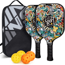 Pickleball Paddles Set, USAPA Approved Pickle Ball Paddle Set of 2 with 4 Pickle - £56.41 GBP