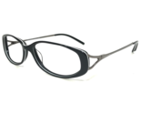 Anne Klein Eyeglasses Frames AK8039 129 Black Gray White Oval 51-15-135 - $46.59