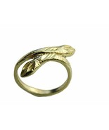 14k Solid Yellow Gold Snake w/Two head Ring. - £221.14 GBP
