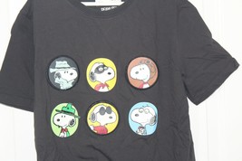 Snoopy Peanuts Zara Kids Youth Size 11/12 Embroidered Patch Collage T Shirt - $19.79