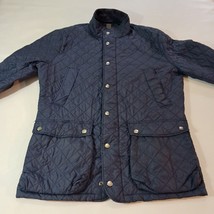 H&M Blue Lined Full Zip Pockets Long Sleeve Winter Women’s Overcoat Size 40R image 11