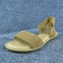 Born  Women Ankle Strap Sandal Shoes Brown Leather Size 6 Medium - £21.83 GBP