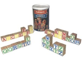 Playskool Alphabet Blocks Complete A to Z Vtg Milton Bradley 3035 - £36.82 GBP