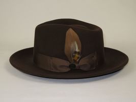 Bruno Capelo Hat Australian Wool Fedora Teardrop Crushable Bel Air BL594 Brown image 7