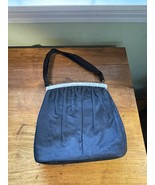 Vintage Ingber Handbag 1950s 50’s Mother Of Pearl MOP Black Velvet USA - $81.22 CAD