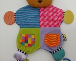 Kids Preferred Teddy bear teether Security Blanket blue purple pink swir... - $25.98