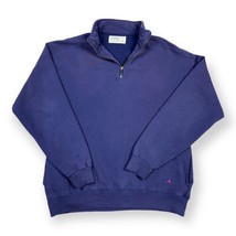 Vintage LL Bean Russell Athletic 1/4 Zip Sweatshirt Mens XL Tall Plum Purple USA - $44.54