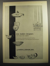 1952 Georg Jensen Silver Ad - Nine modern designers in the Jensen silver  - $18.49