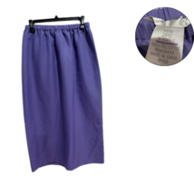 Women’s Purple Midi Skirt Size 14W Elastic Waist Pull-On Polyester - $254.24 MXN