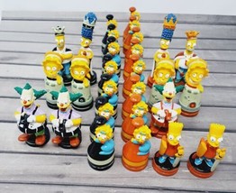 The Simpsons 2002 Chess Piece Lot (28) PVC Cake Toppers VTG Krusty Bart Homer - £11.50 GBP