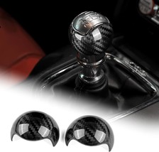 Mustang Gear Shift Knob Cover Carbon Fiber Interior Accessories Sticker for Ford - £45.57 GBP