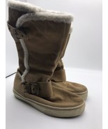 Vans &#39;66 Reily Brown / Tan Leather - Buckle Boots Faux-Fur Trim Womens S... - £38.15 GBP