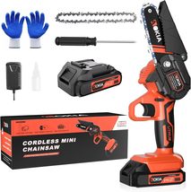 Aokia Mini Chainsaw Battery Powered: 21v Cordless Small Chain Saw with B... - $34.99