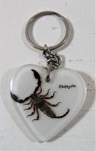 Vintage Scorpion Key Chain from Malaysia Heart Shaped - $8.90