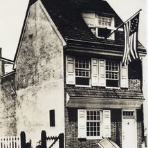 Betsy Ross House Flag Philadelphia Photo Vintage Small Photograph 1940 Karl Lutz - £11.87 GBP