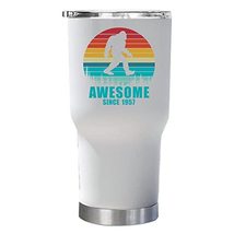 Bigfoot Awesome Since 1957 Tumbler 30oz With Lid Gift 65th Happy Birthday Colorf - £23.70 GBP