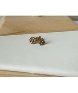 10K Yellow Gold Round Natural Brown Diamond Flower Cluster Stud Earrings... - $692.98
