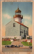 Old Spanish Lighthouse Cabrillo National Monument San Diego CA Postcard PC681 - £5.48 GBP