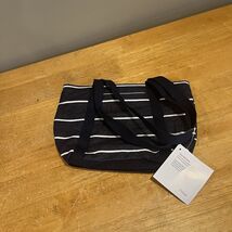 NEW Thirty One Classic Day Bag In Navy Wide Stripe - $29.69