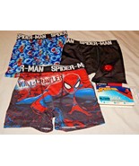 Spiderman Underwear Boys Sizes XS4 S6 M8 L10 Boxer Briefs Wicking 3 Pack... - £15.52 GBP